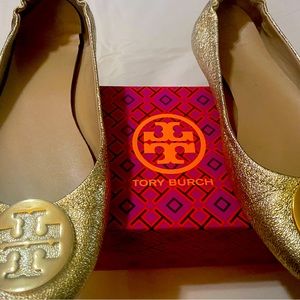 Tory Burch Metallic Ballet Flats